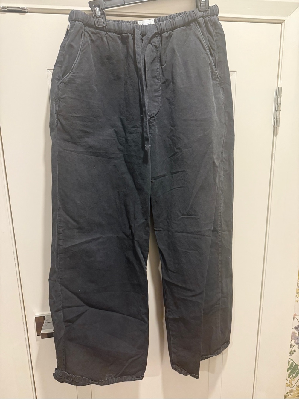 Citizens Of Humanity LARGE Black Drawstring Cotton Joggers